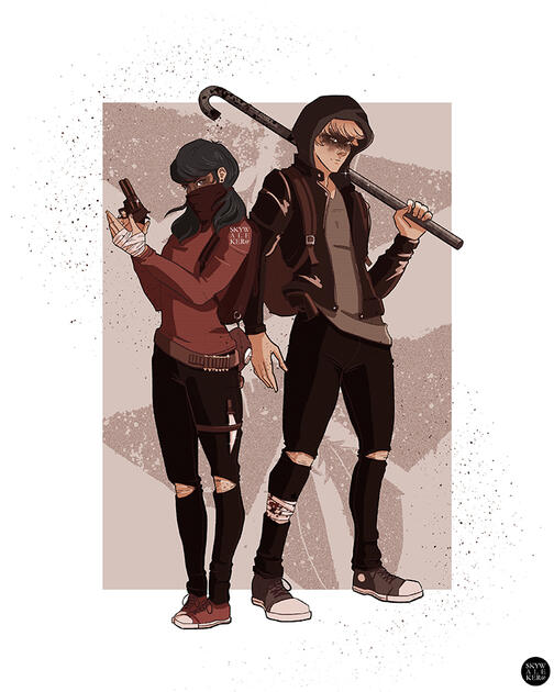 Marinette and Adrien from "Miraculous Ladybug", "The Last of Us" AU, 2022