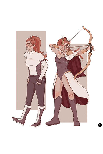 Original character Elektra based on Dreamworks' "She-Ra: Princesses of Power", 2021